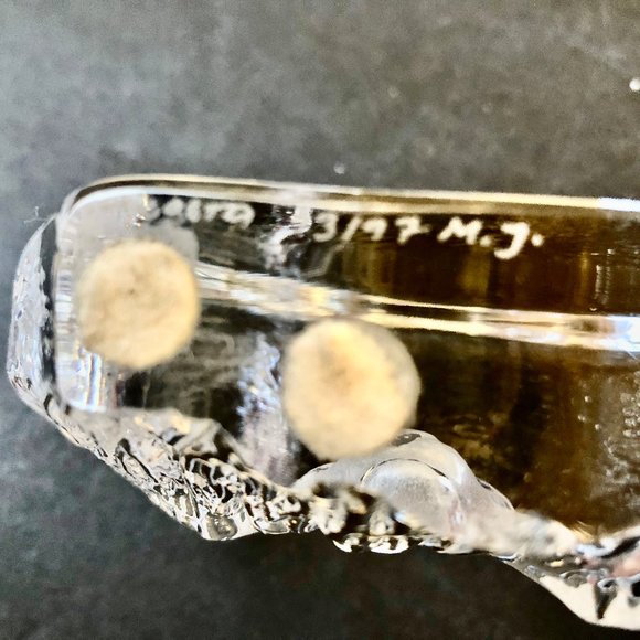 Kosta Boda Sweden Iceberg.Mats Johasson Artist Glass Sculpture Figurine Cougar - Picture 7 of 10